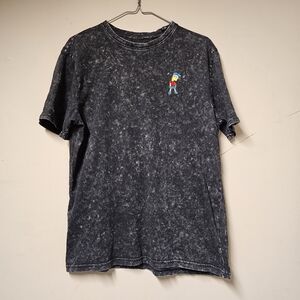 NEFF x The Simpsons Bart Simpson Embroidered T-Shirt – Black Acid Wash, Size M